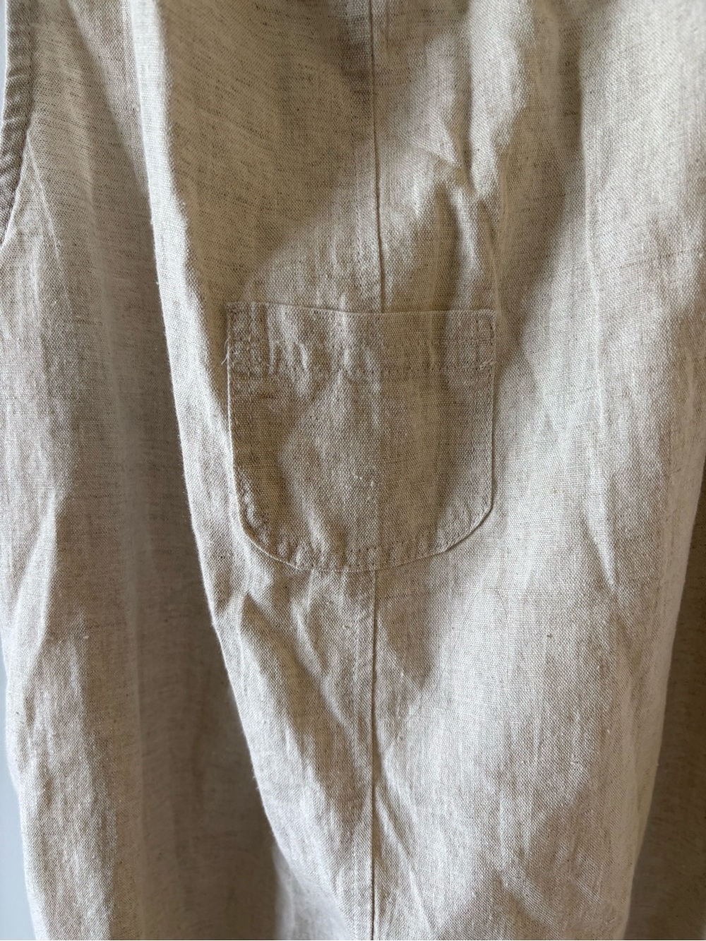Coldwater Creek Natural Beige Linen Maxi Dress Buttons Cottagecore Lagenlook - Picture 6 of 9